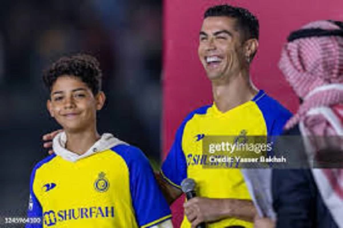 Cristiano Ronaldo and his son