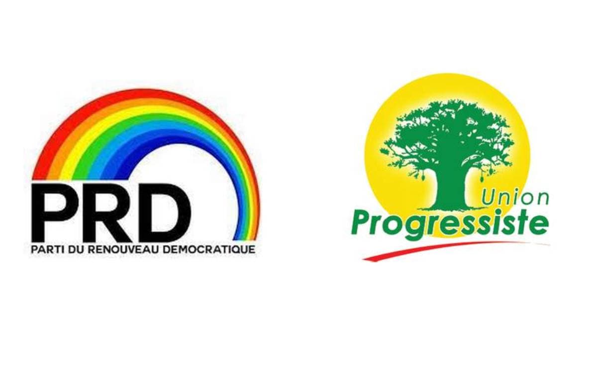 Les logos du PRD et de l'UP