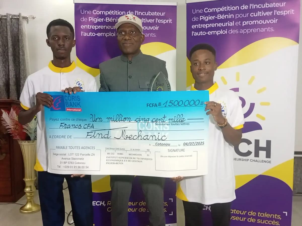 Find Mechanic, projet vainqueur de Pigier Entreprenariatship Bénin (Pech ) 2025