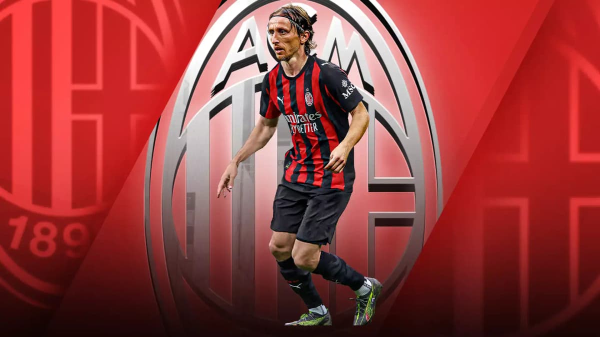 Le milieu de terrain de l'AC Milan, Luka Modric