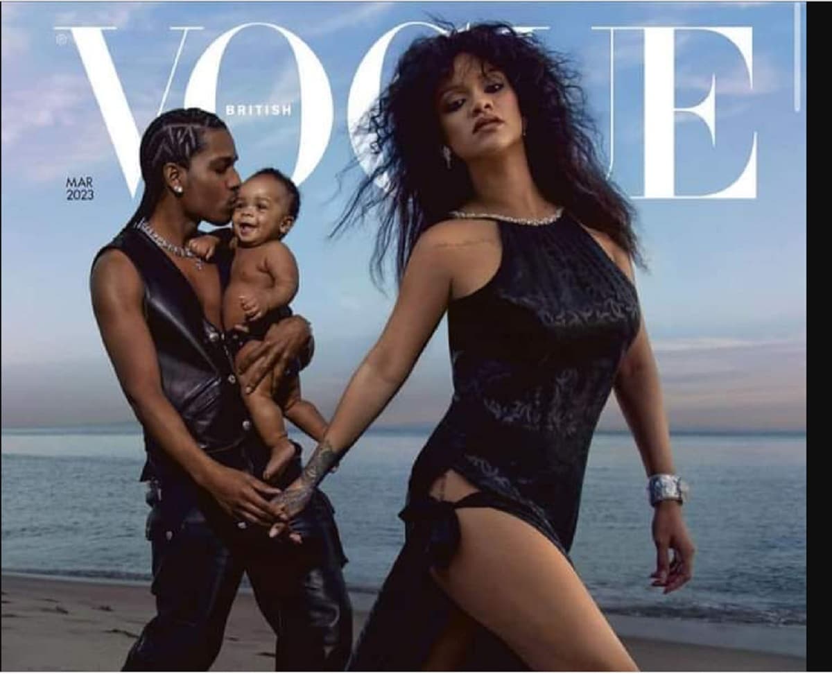 Le bébé de Rihanna fait sa première couverture de Vogue dans les bras de son père