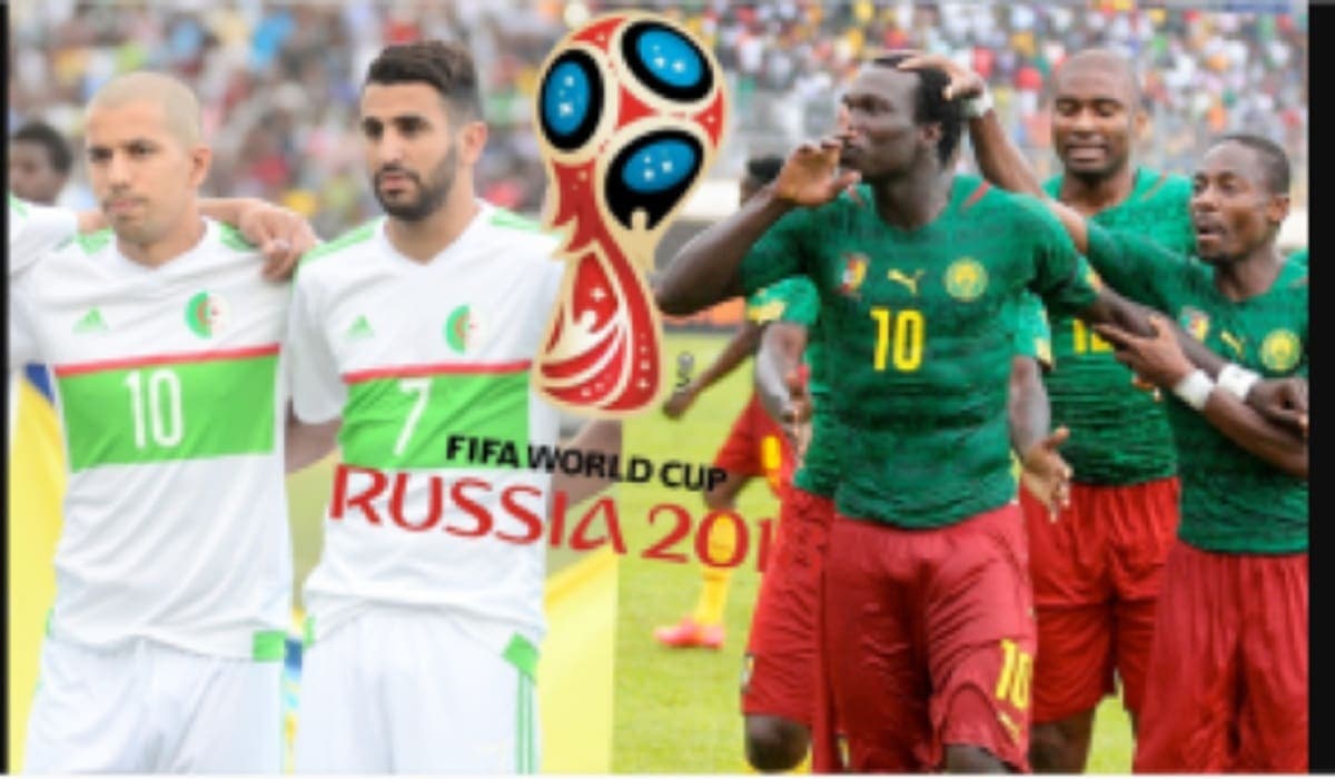 Des joueurs camerounais et algériens: affiche du match de barrage de coupe du monde