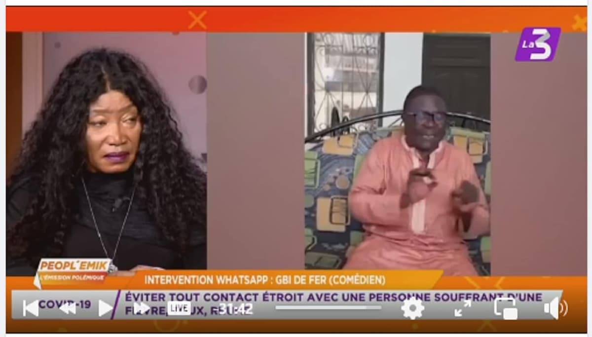 Delta Akissi et le comédien Gbi de fer