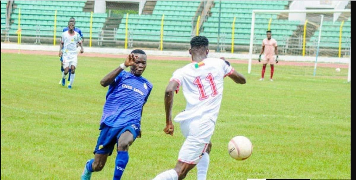 Le joueur béninois Rivaldo Alitonou lors de la finale du tournoi UFOA B U20 face au Nigéria