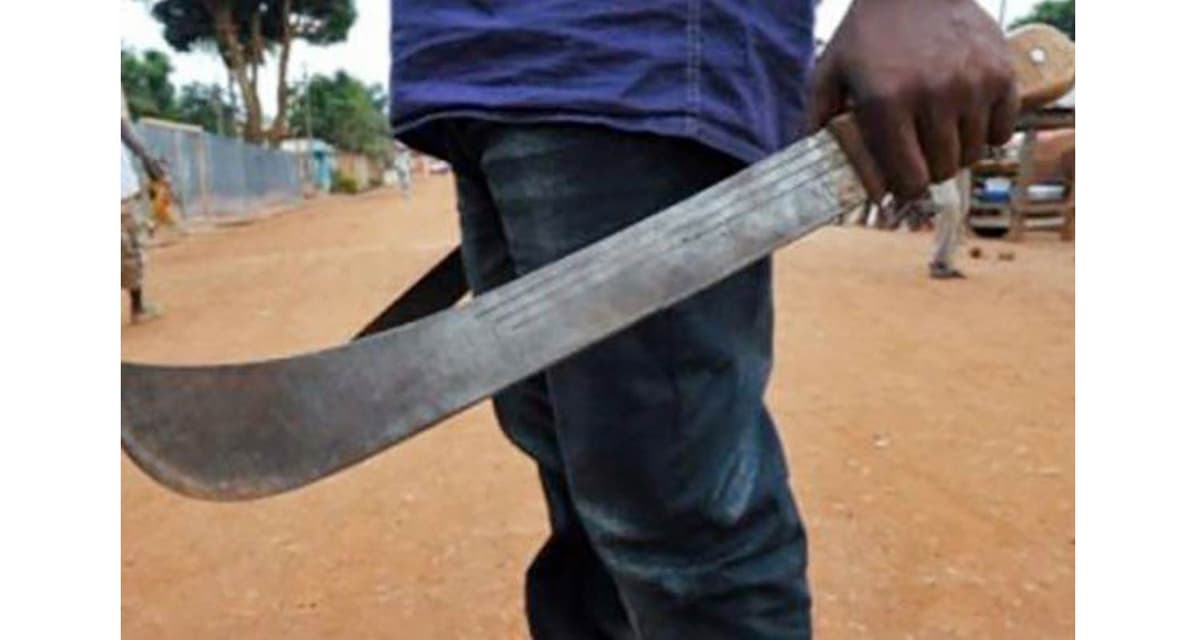 Homme armé de machette