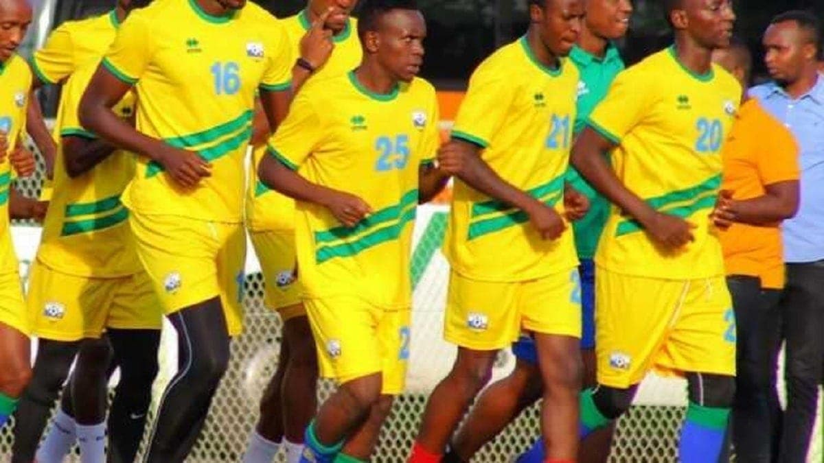 les Amavubi du Rwanda lors d'une séance d'entrainement