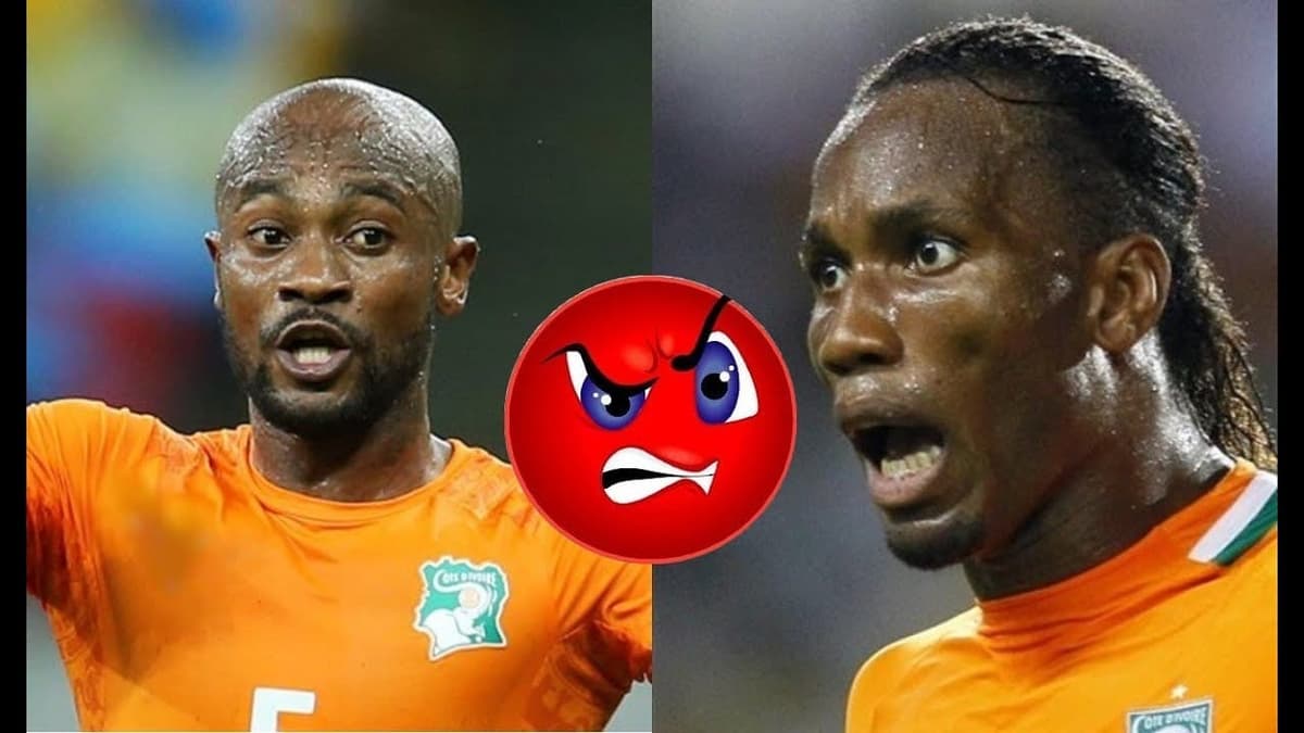 Didier Zokara et Didier Drogba, anciens joueurs Ivoiriens