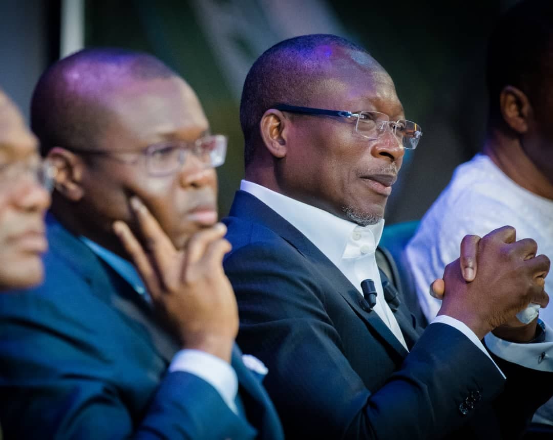 Romuald Wadagni, ministre de l'économie et des finances et Patrice Talon, président du Benin