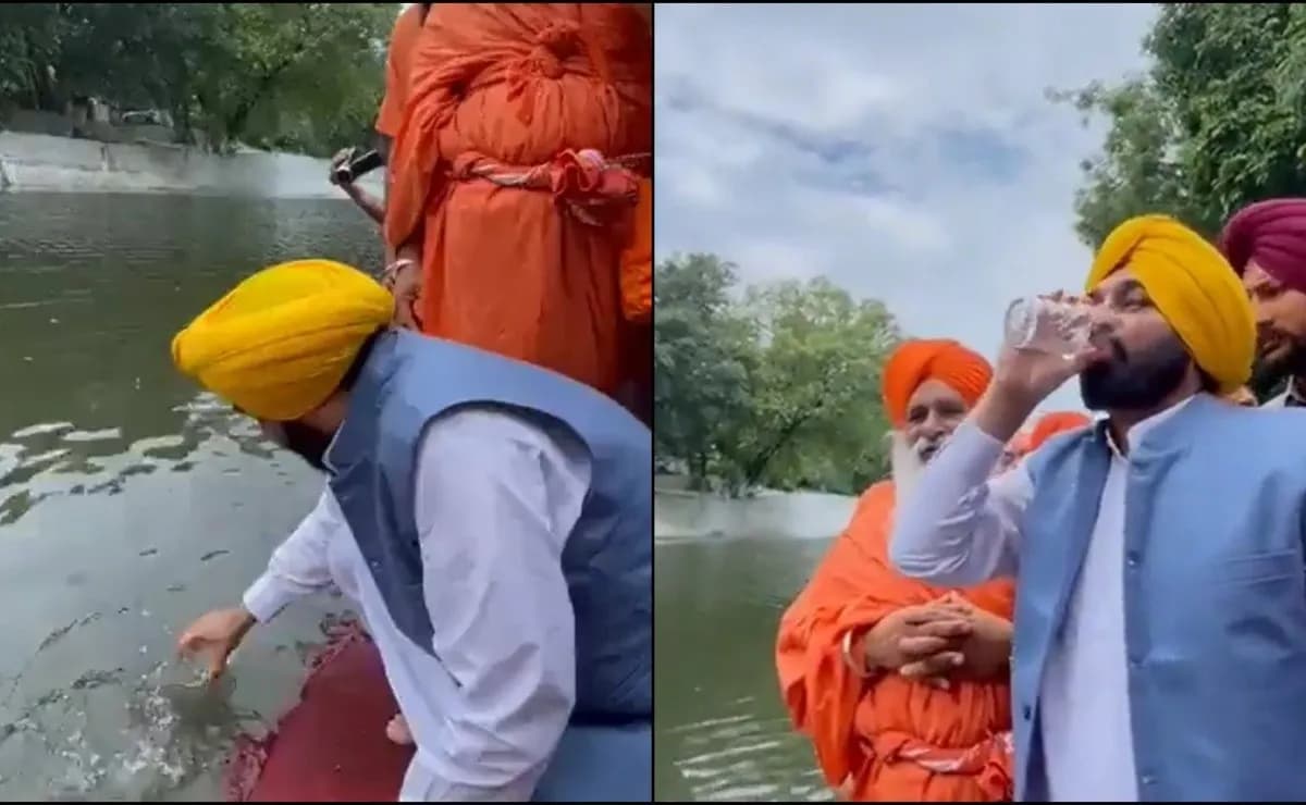 Bhagwant Mann, ministre du Pendjab, boit l'eau de la Kali Bein et tombe malade @debate.com.mx