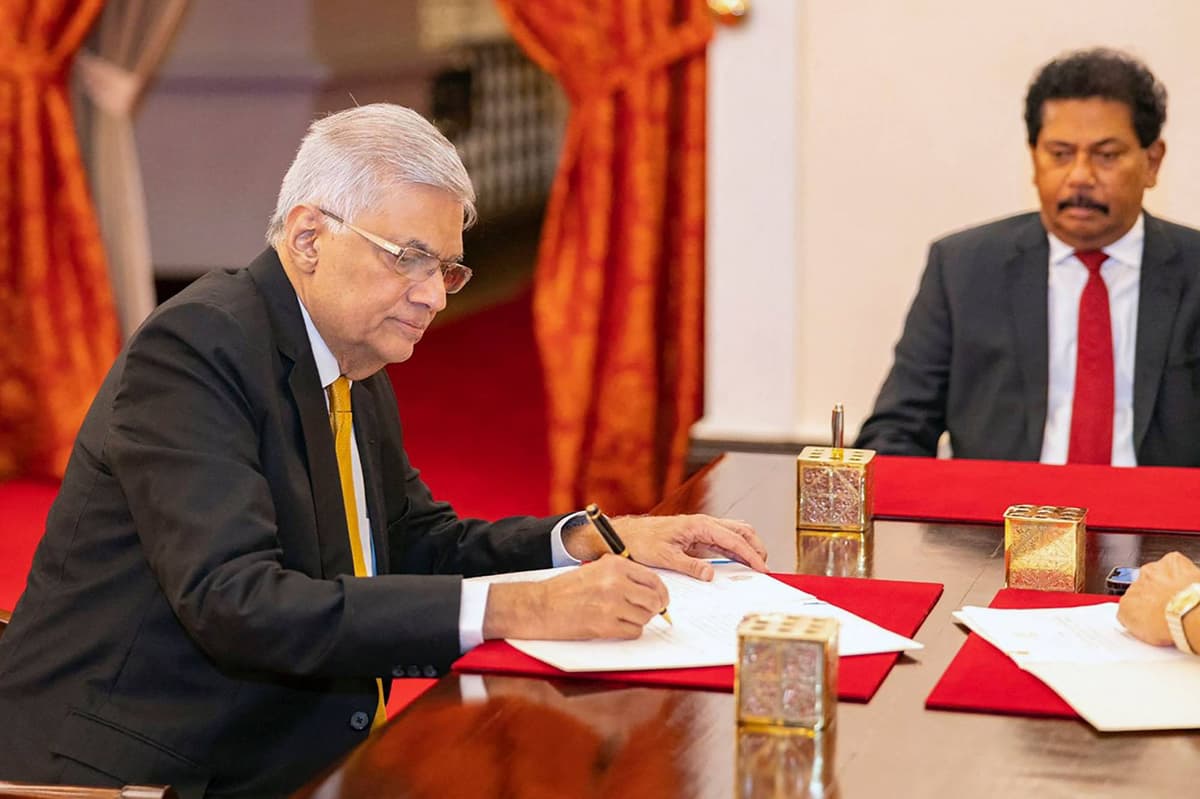 Le nouveau Président sri-lankais Ranil Wickremesinghe