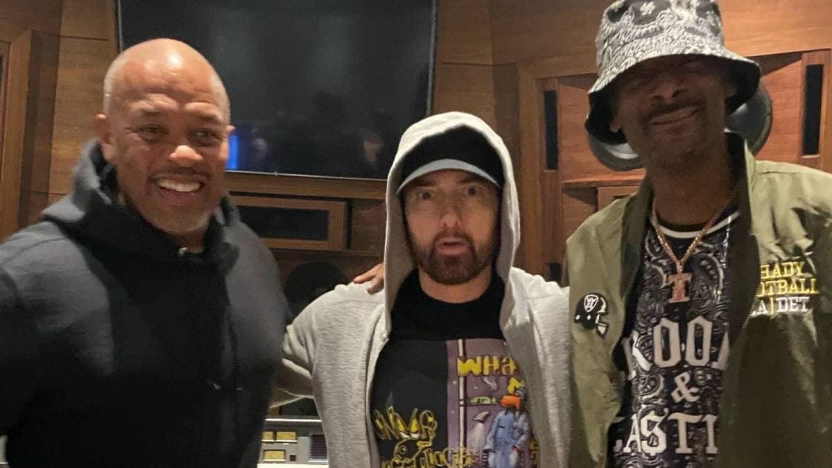 Eminem, Dr. Dre et Snoop Dogg réunis pour une session en studio