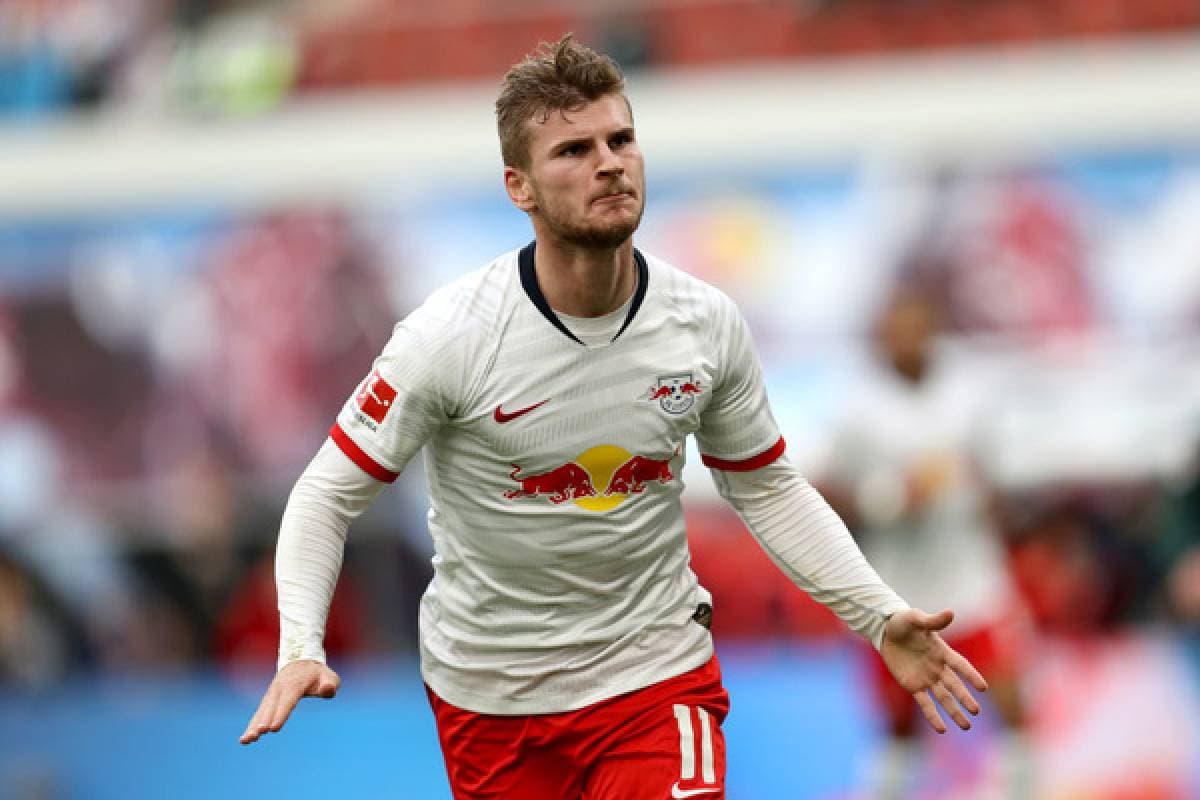 Timo Werner avec le maillot de Leipzig lors de son premier passage au club