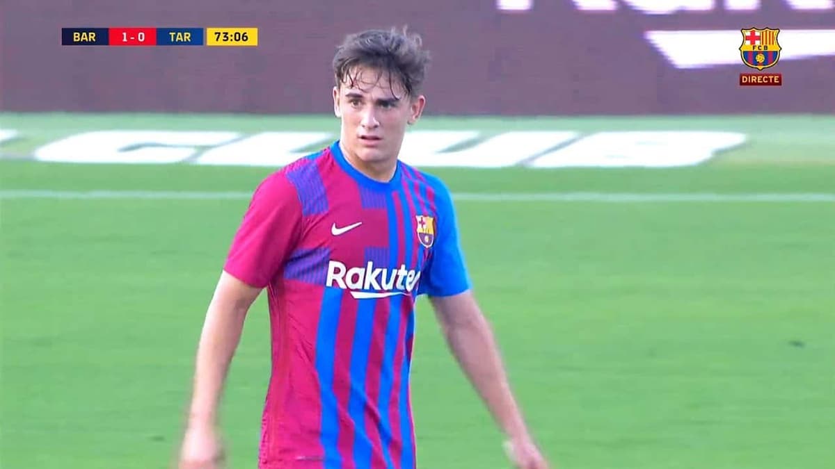 Pablo PÃ¡ez Gavira, ‘Gavi’ lors d'un match avec le Barça