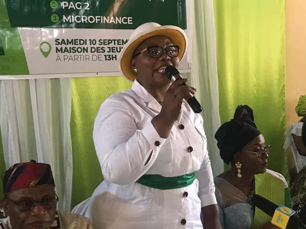 Aladja Adoukonou lors de la séance d'information