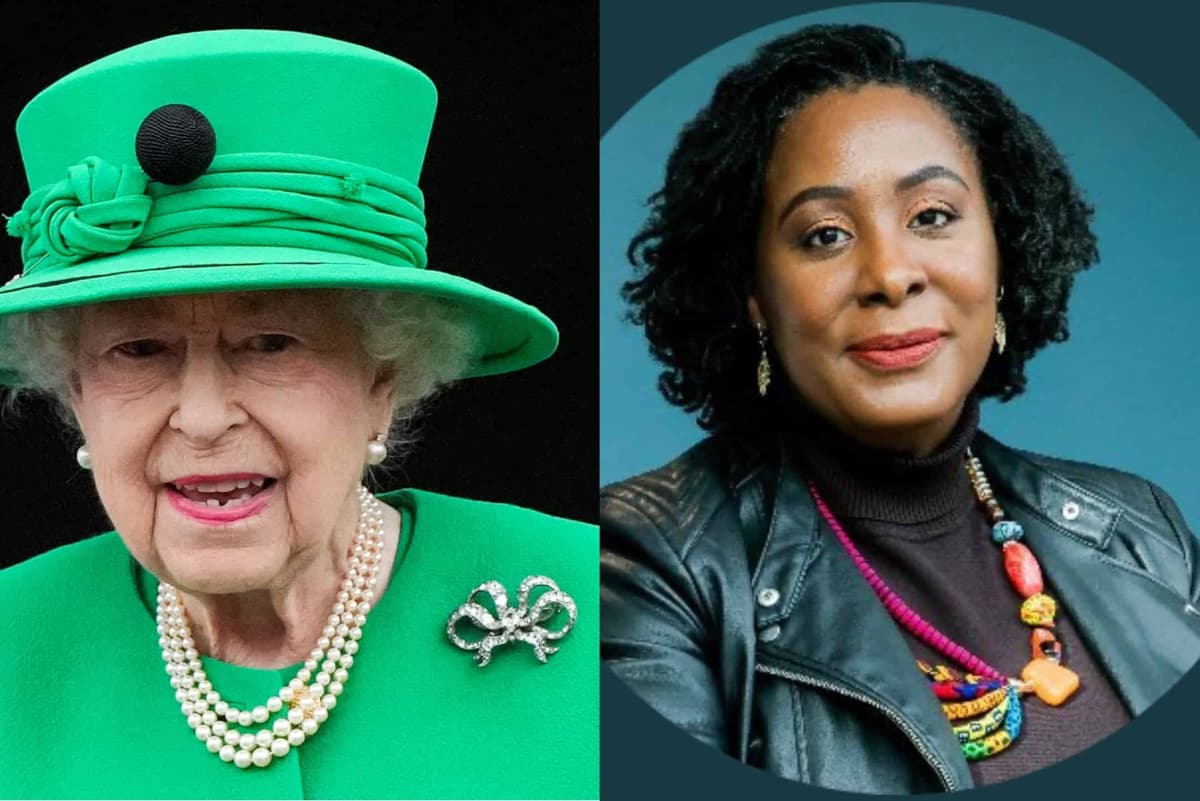 La reine Elizabeth II et IUju Anya, professeur Igbo et survivante de la guerre de Biafra