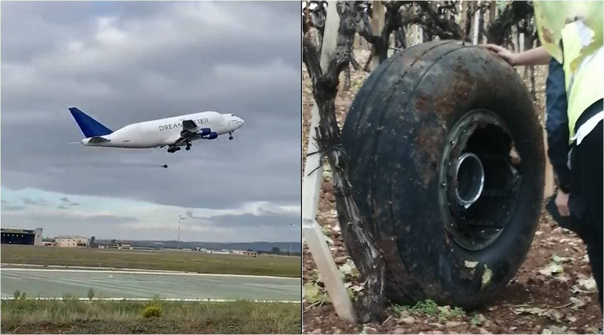 un Boeing 747 Dreamlifter de la compagnie cargo Atlas Air a perdu une roue au moment de décoller vers Charleston, aux États-Unis.