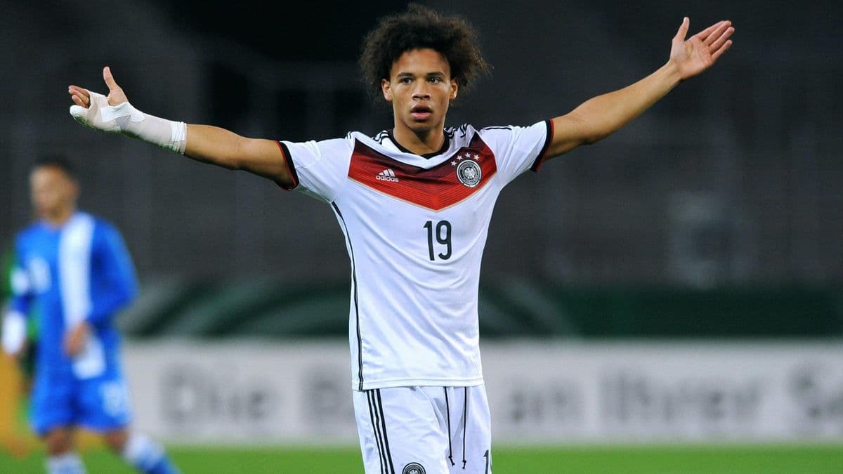 Leroy Sané avec le maillot de l'Allemagne