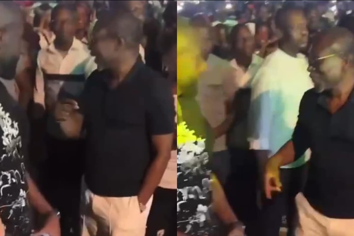 Patrice Talon en tenue décontractée lors du concert Weloveya au Bénin.