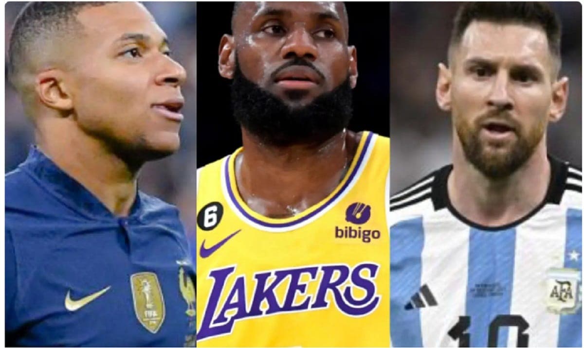 Lebron James, Lionel Messi et Kylian Mbappé