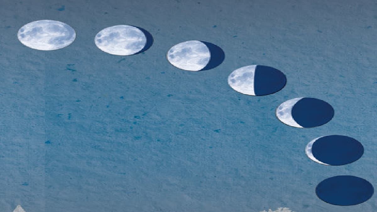 une lune en train de décroisser