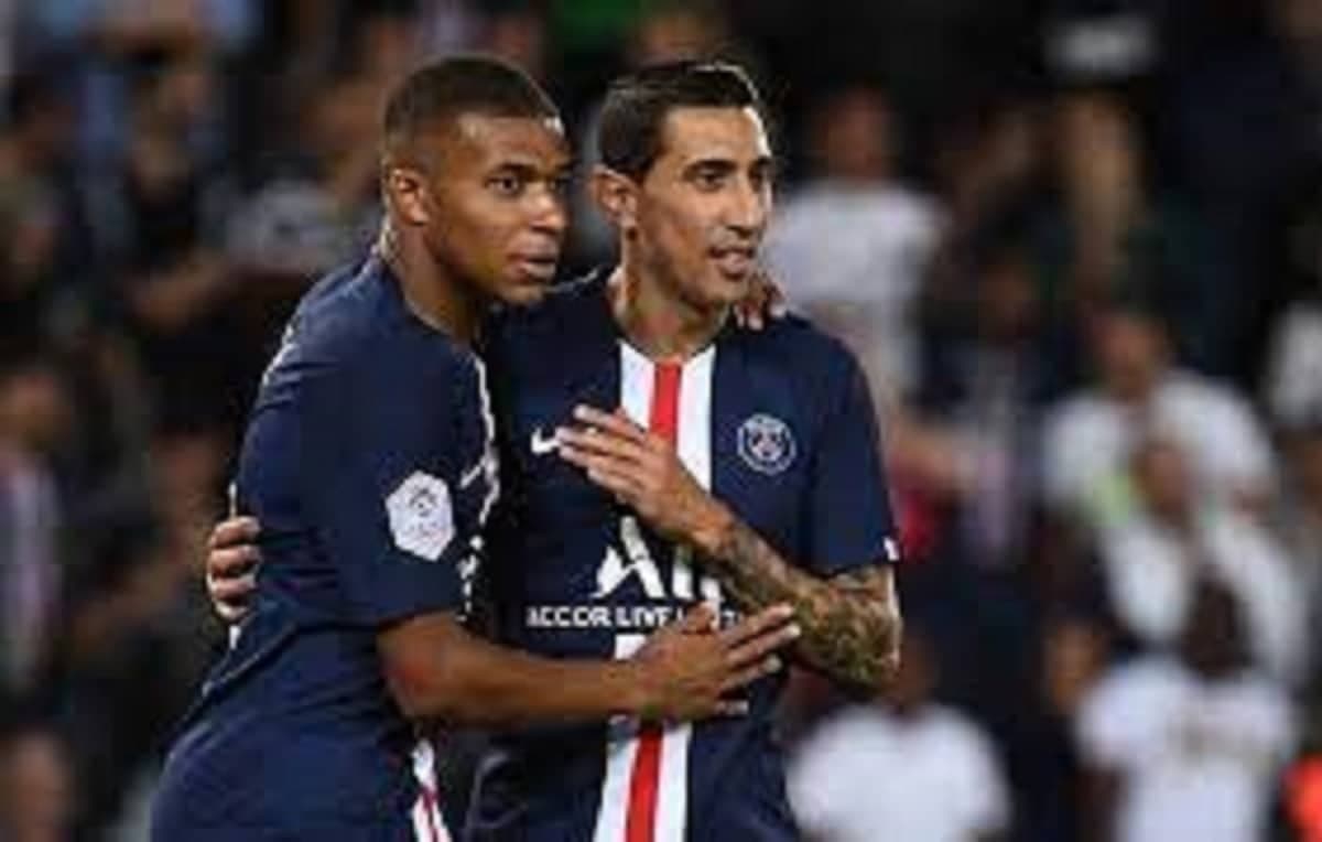 Angel Di Maria et Kylian Mbappé sous les couleurs du PSG