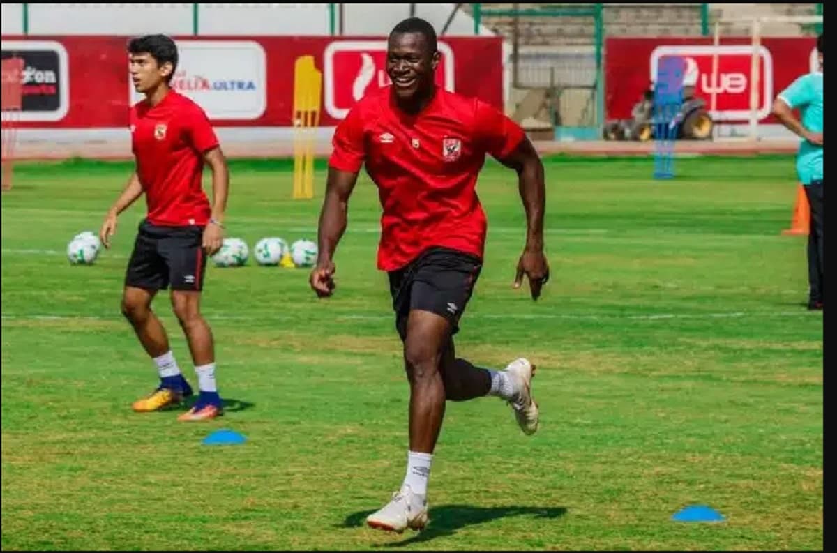 Aliou Dieng sous les couleurs du club égyptien d'Al Ahly
