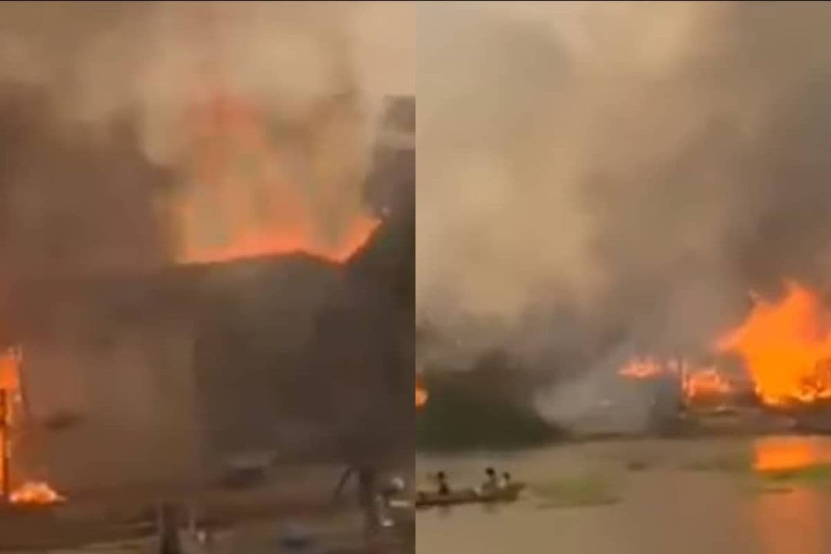 Capture d'écran de la vidéo de l'incendie