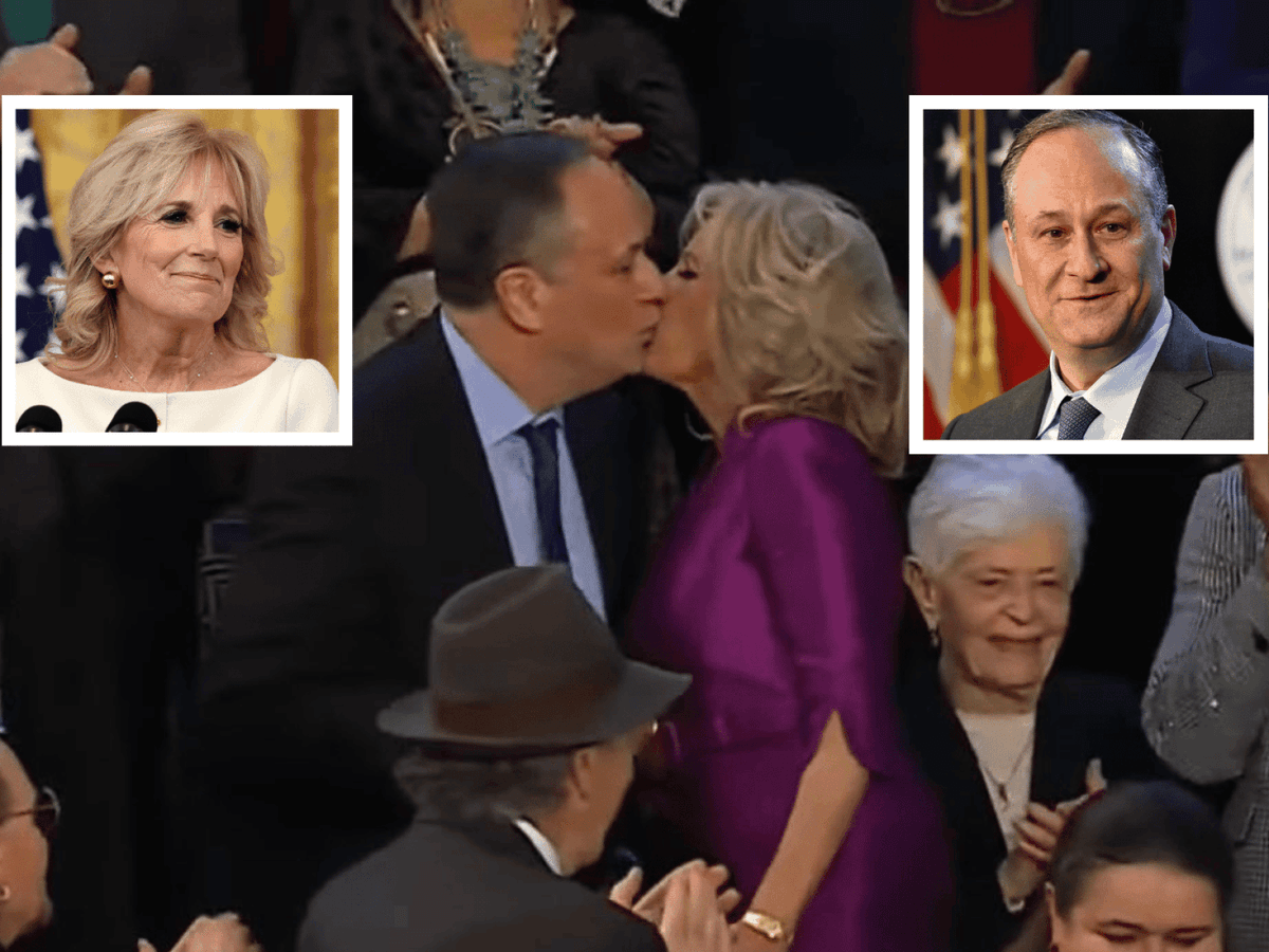 Un baiser entre Jill Biden et le mari de Kamala Harris enflamme les réseaux sociaux