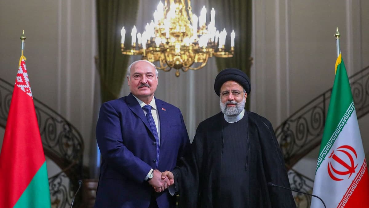 Rencontre entre les présidents iranien, Ebrahim RaÃ¯ssi, et biélorusse, Alexandre Loukachenko Ã  Téhéran (APTN 13/03/23)