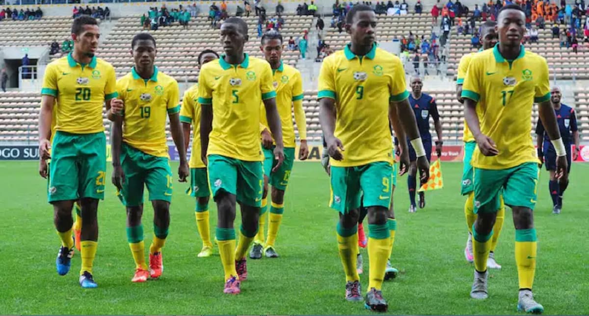 General view of South Africa u17 during the International Friendly between South Africa u17 and Chile u17 at Athlone Stadium, Cape Town on 26 September 2015