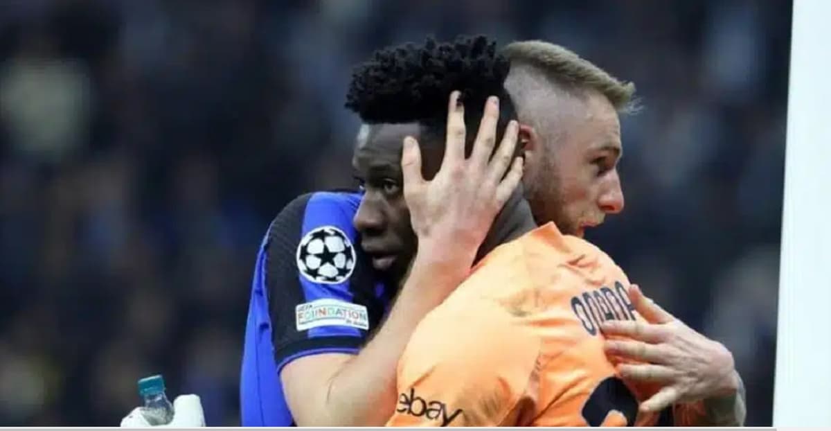 Les joueurs de l'Inter Milan, André Onana et Marcelo Brozovic