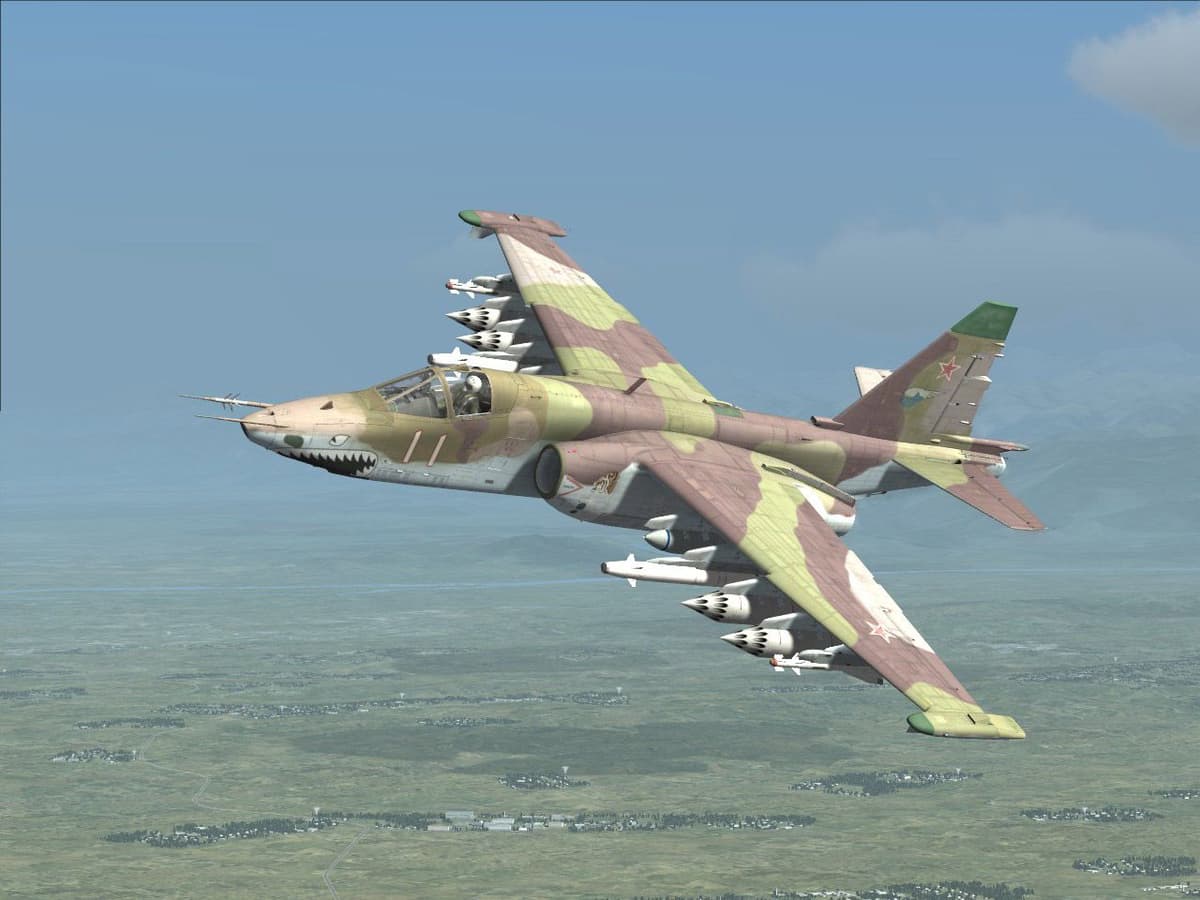 Un avion d'attaque russe Su-25