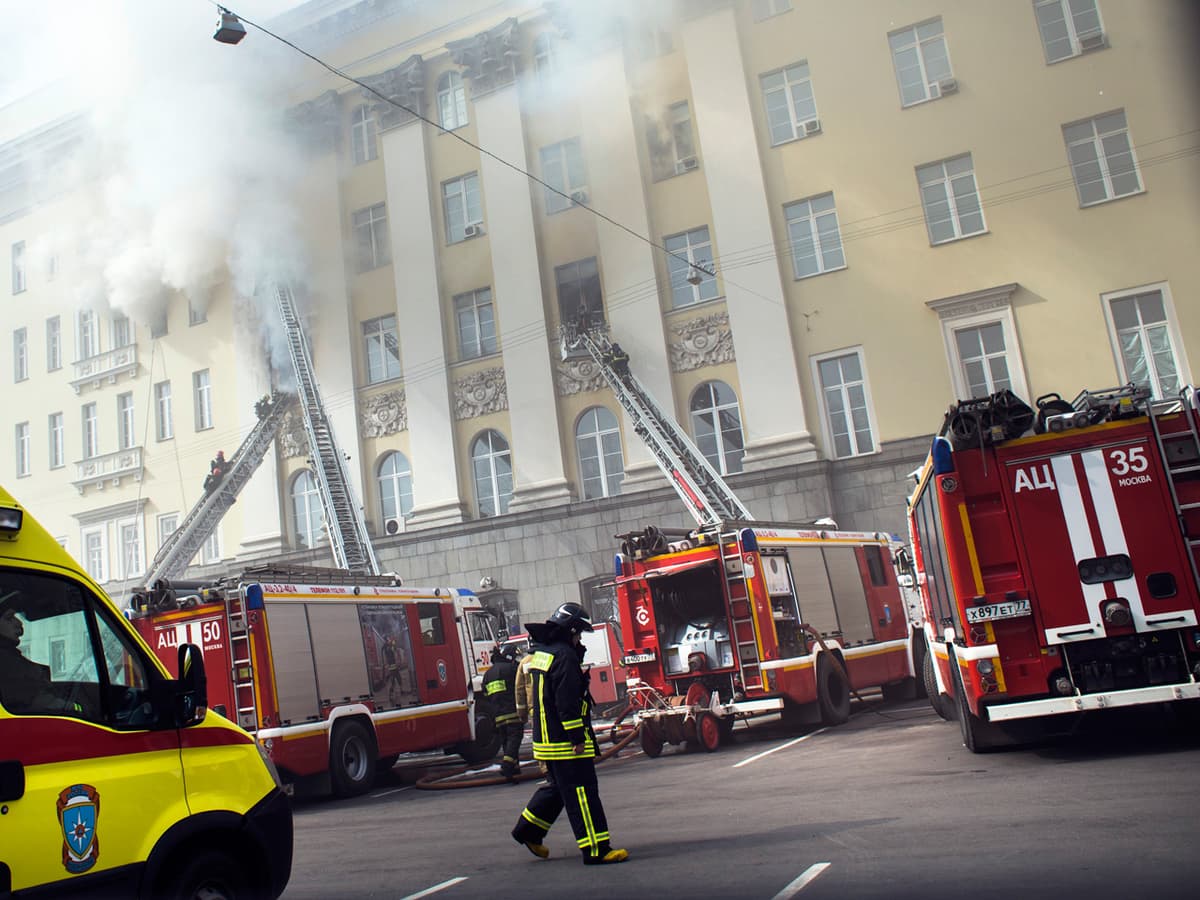 Incendie dans un bâtiment du ministère russe de la Défense Ã  Moscou