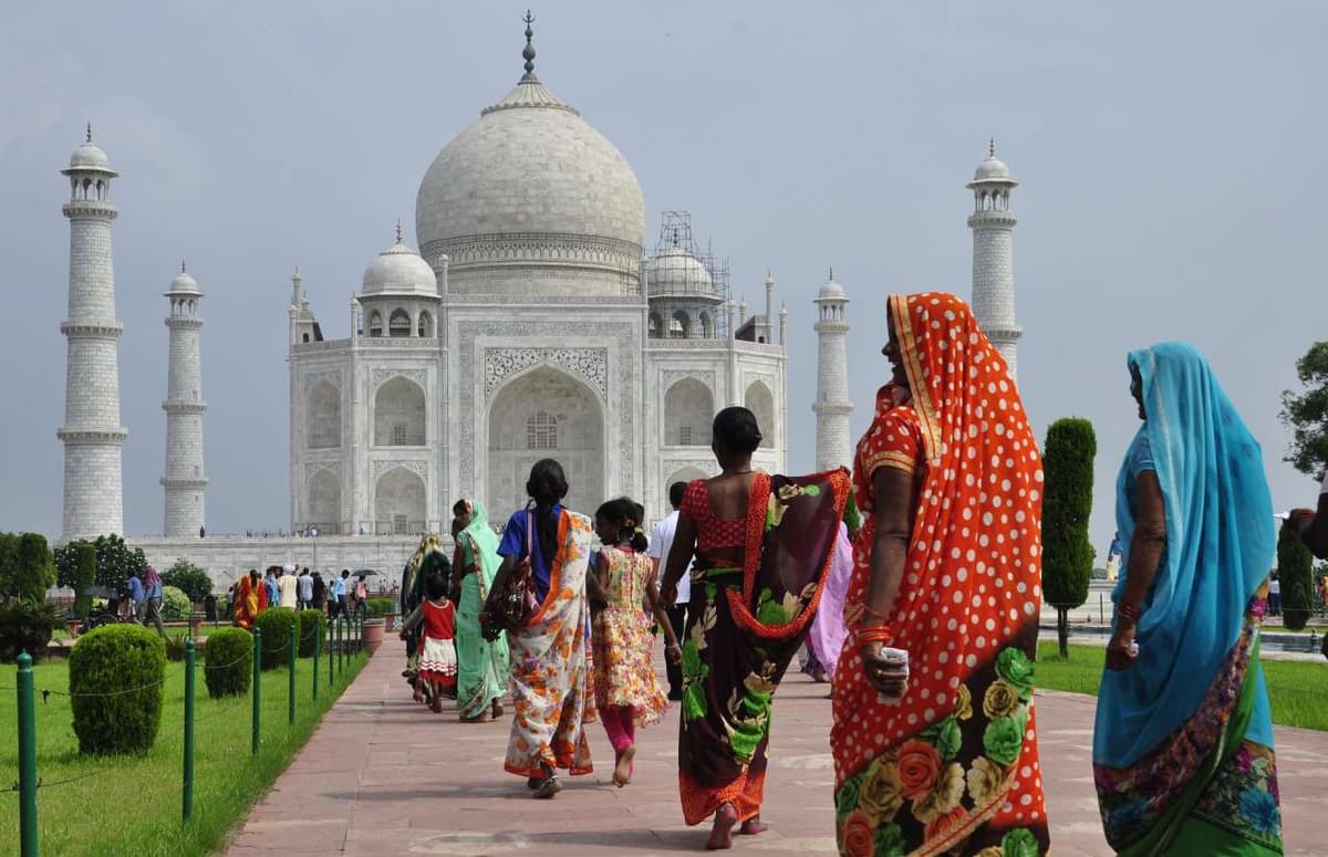 Inde, le merveilleux Taj Mahal Ã  Agra.