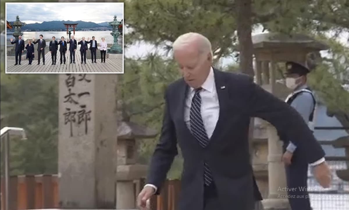 Joe Biden trébuche en descendant les escaliers lors du sommet du G7 au Japon