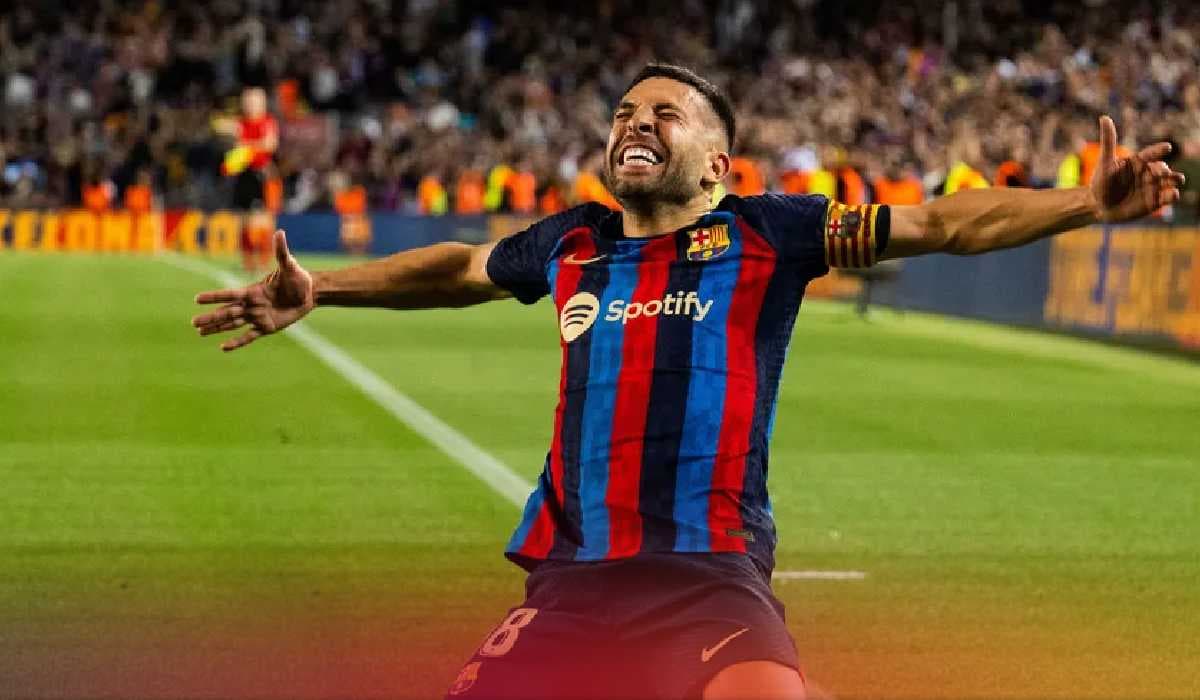 Jordi Alba avec le maillot du FC Barcelone