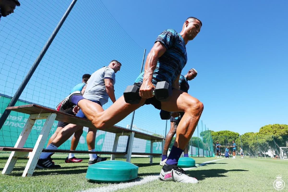 Cristiano Ronaldo Ã  l'entrainement