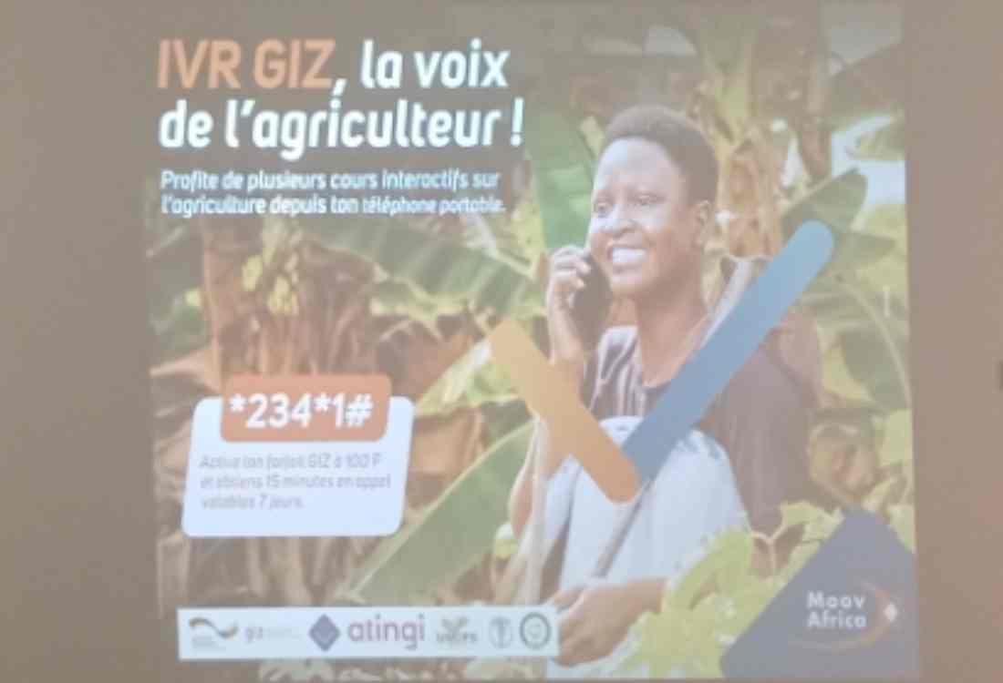 Logo de Moov Africa Bénin et Atingi4AG pour la solution IVR GIZ.