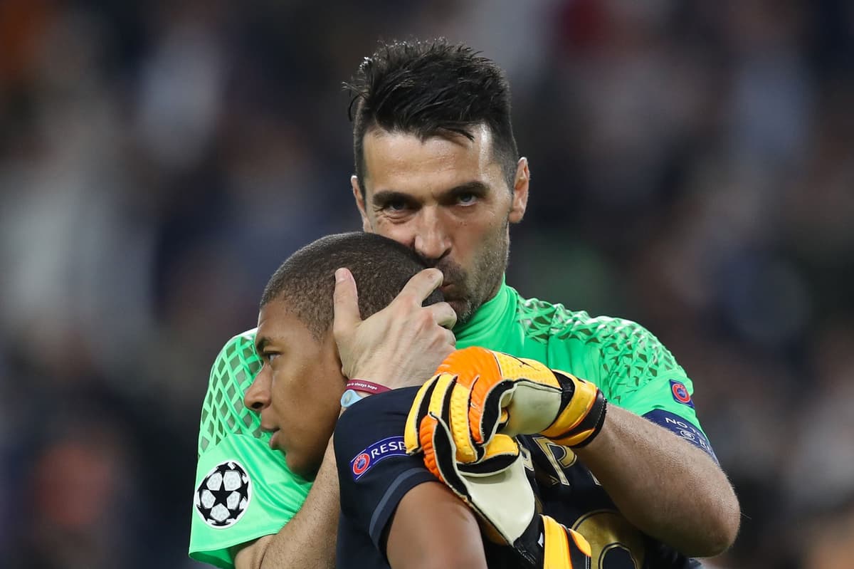 Kylian Mbappé et Gianluigi Buffon