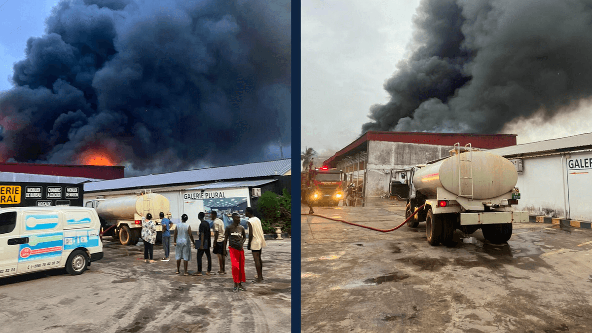 Togo: un incendie au supermarché Ramco d’Assivito fait plusieurs dégà¢ts matériels