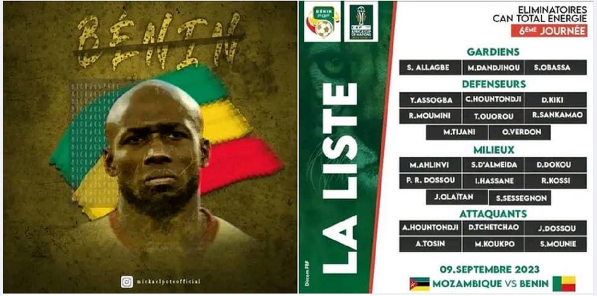 SÉLECTION NATIONALE DU BÉNIN : Mickael POTÉ réagi