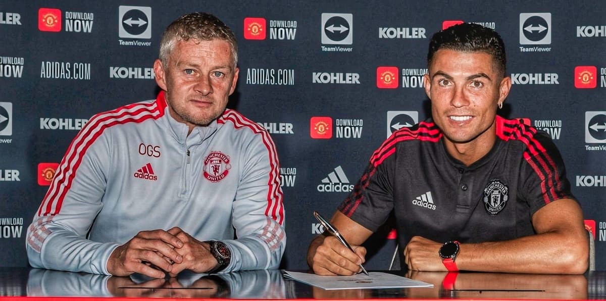 Ole Gunnar Solskjaer et Cristiano Ronaldo