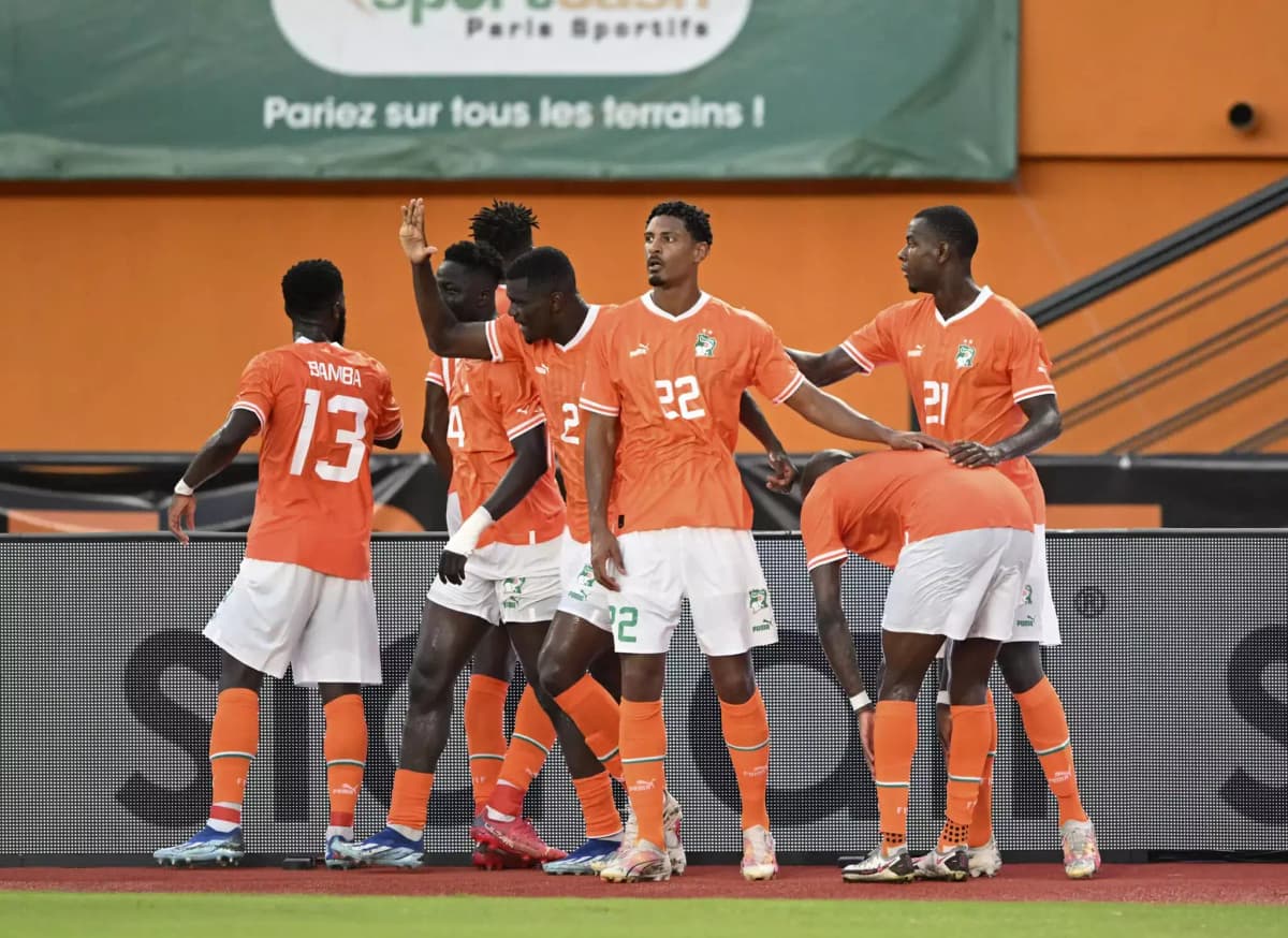 Des joueurs de la Côte d'ivoire