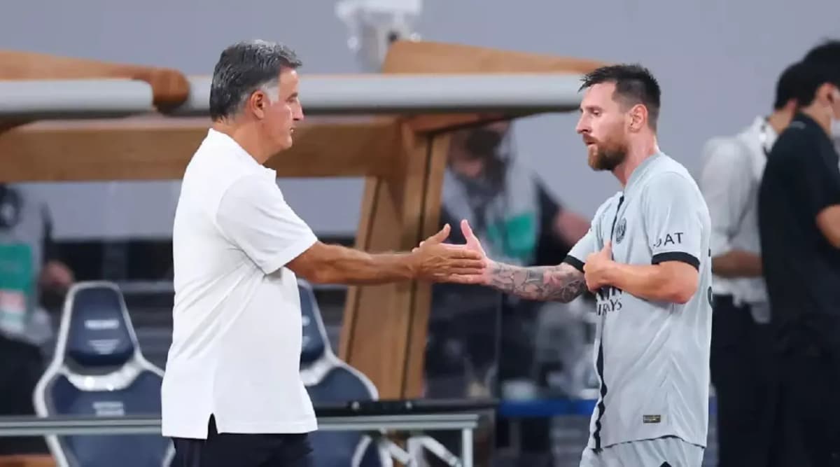 Christophe Galtier et Lionel Messi