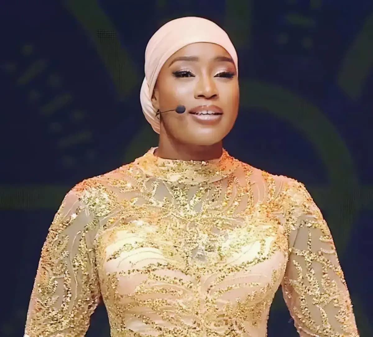 Konnie Touré lors de la cérémonie de tirage au sort de la CAN 2023.