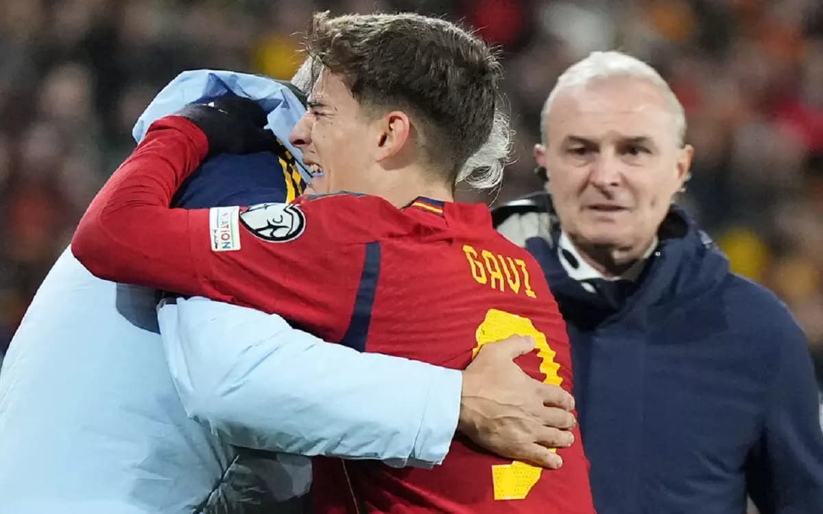 Blessé au genou droit, Gavi a quitté la pelouse en pleurs lors de la rencontre entre l'Espagne et la Géorgie Ã  Valladolid dimanche soir