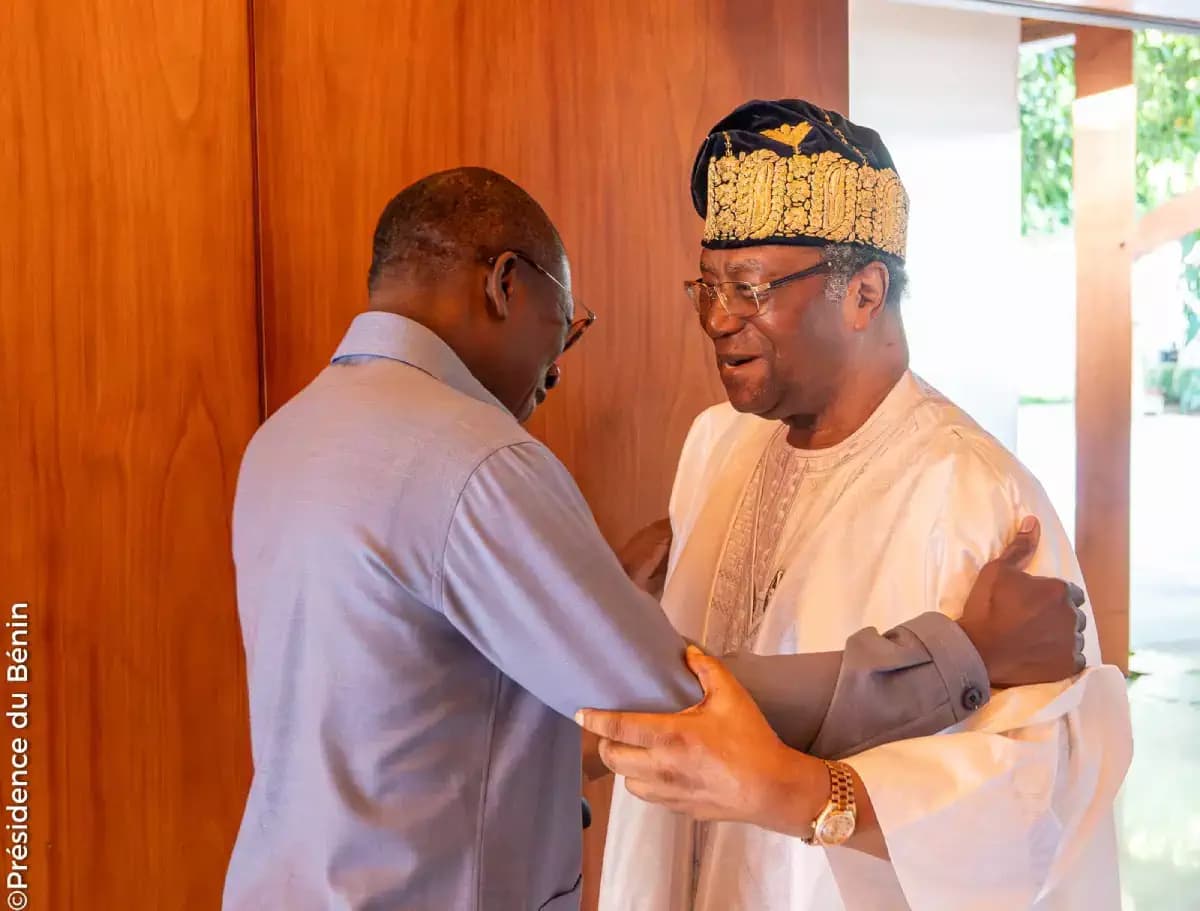 Nicéphore Dieudonné Soglo au domicile de Patrice Talon