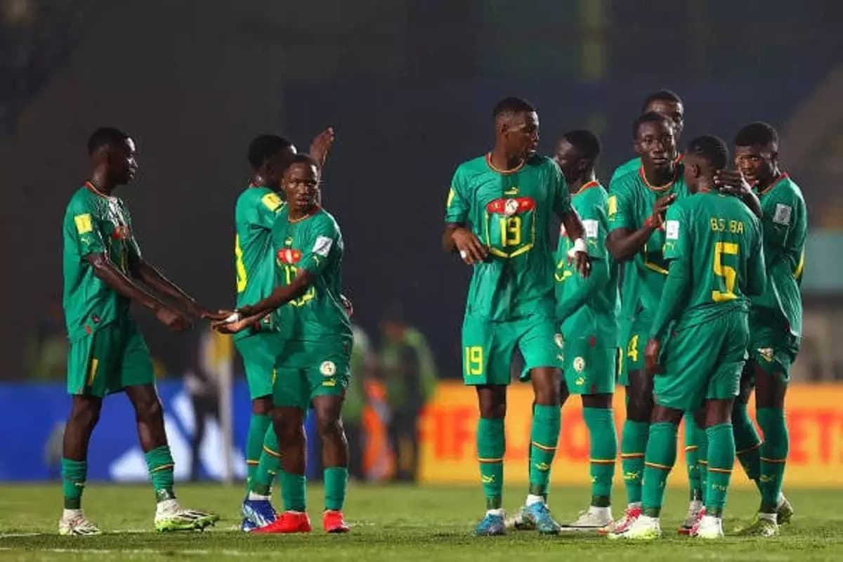 Les U17 du Sénégal célèbrent leur but