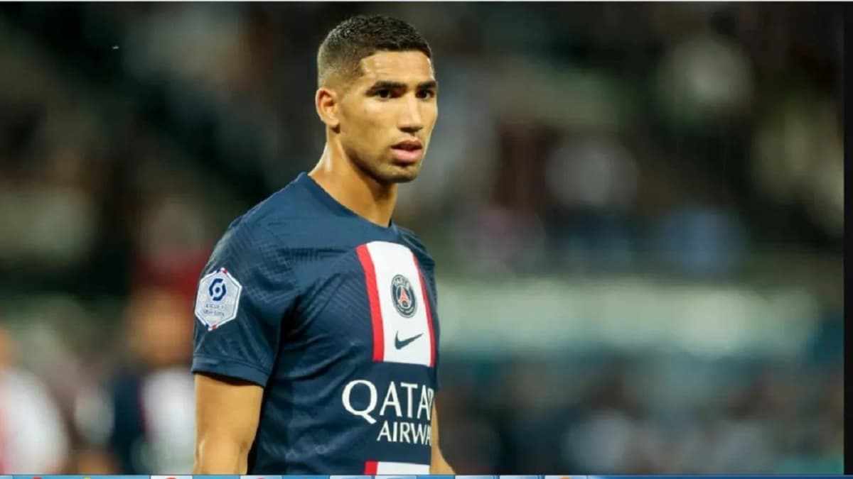 Le latéral droit du PSG, Achraf Hakimi