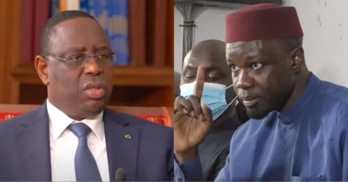 Macky Sall et Ousmane Sonko lors d'une rencontre politique au Sénégal.